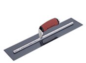 16" X 4" Blue Steel Finishing Trowel Curved DuraSoft Handle